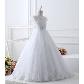 Magicdress White First Communion Baptism Dresses for Girls 7-16 Lace Princess Flower Girls Gown 10