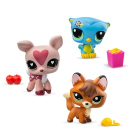 Littlest Pet Shop Littlest Pet Shop Series 3 Pet Trio Tube Forest Pets | Each Pet Trio Tube Contains 3 LPS Mini Pet Toys 3 Accessories 1 Collector Card And 1 Virtual Code | Collectable Toys For Girls And Boys