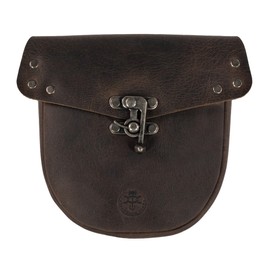 Valhalla Gear, Vintage Belt Pouch for Small Notebooks, Chellphone and Personal Items, Full Grain Leather Bag, Handmade Accessories, Bourbon Brown