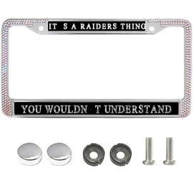 Christian Humor Girly Bling License Plate Frame Cross and Love Rhinestone License Plate Frame Chrome It's a Radiers Thing Glitter License Plate Frame for Christian People