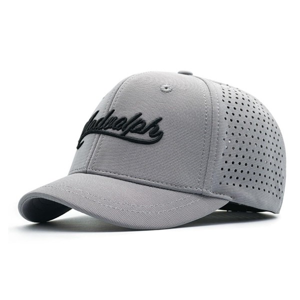 Short Brim Stretch Fitted Baseball Caps Men's Embroidery Structured Mesh