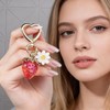 NEUYEE Cute Strawberry Keychain Charms for Women Girls, Premium Glossy