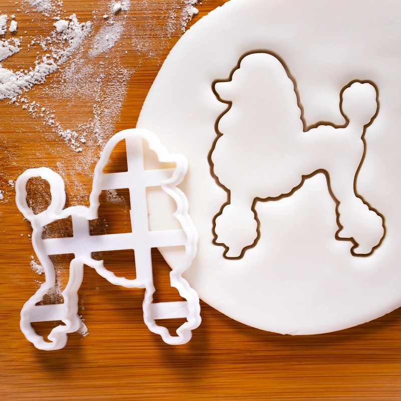 Set of 2 Poodle Cookie Cutters (Shapes: Poodle Silhouette and