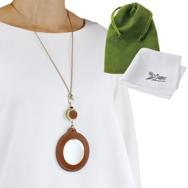 PhoenixLoupe Necklace, Pendant, Magnifier, Reel String, Presbyopia, Stylish, Women's, Gift, Charm Magnifying Glass