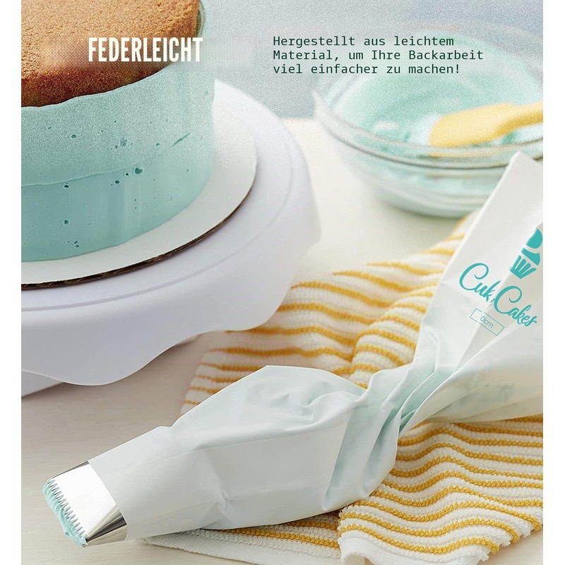 CukkiCakes Professional Reusable Piping Bag (40 cm) – Extra Strong,