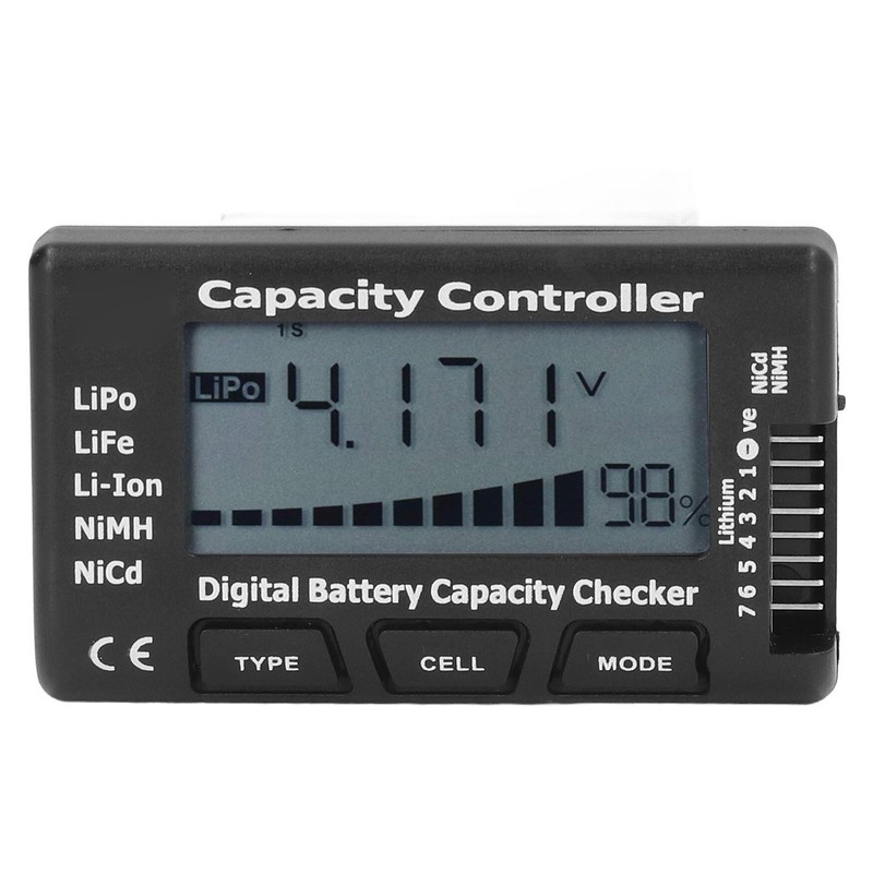 Digital Battery Capacity Checker Voltage Tester Capacity Percentage Meter for