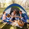 Camping Tent 4 Person, Waterproof Windproof Tent with Rainfly Easy