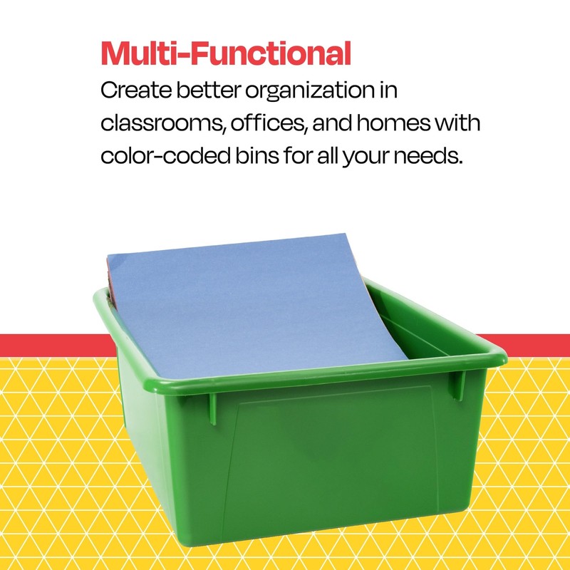 School Smart Sturdy Plastic Storage Tray, Multifunctional Design for Classroom,