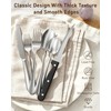 Quatish 36 Piece Silverware Set with Steak Knives, Cutlery Utensil