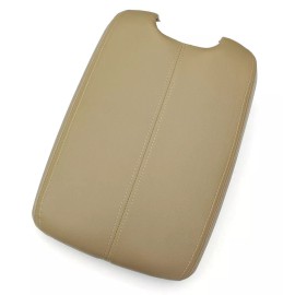 Kar Designers Fits 10-15 Honda Crosstour Beige Real Leather Center Console Lid Armrest Cover