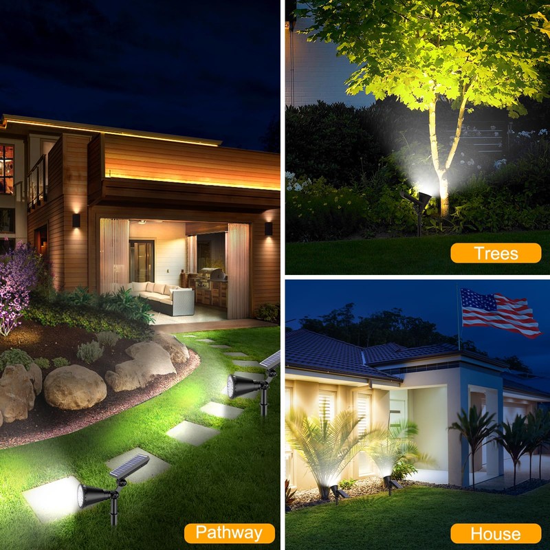 APOMAO Solar Lights Outdoor Waterproof, 36 LEDs 1000LM Adjustable Solar