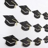 RICHHHA 3 String Glitter Black Graduation Cap Garland, Pre-strung, 2025