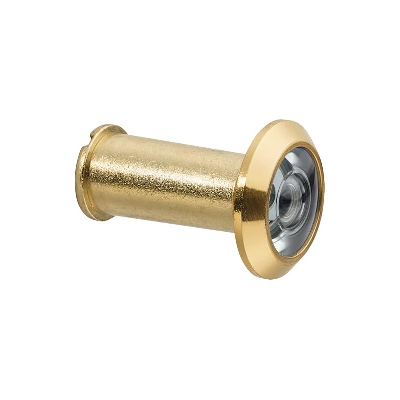 ABUS 2203 Gold Door Viewer with Privacy Screen, Wide Angle