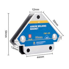 Welding Magnets with Holding Force 13 kg / 28 lb Mounting Angle in Arrow Shape with Angles 45°, 90°, 135° Welding Accessories, Magnet for Fixing – Magnetic Welding Angle of 4 Pieces LUNEKUCK