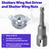 SPEEDWOX 11PCS 1/4" -20 Washer Wing Nuts Hurricane Shutter Panel