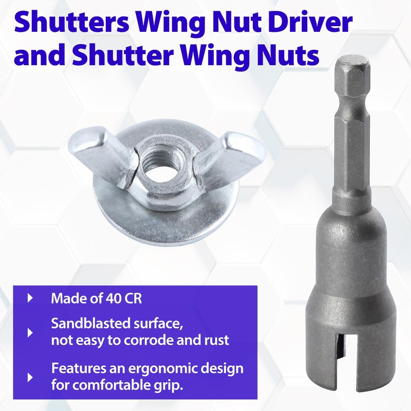 SPEEDWOX 11PCS 1/4" -20 Washer Wing Nuts Hurricane Shutter Panel