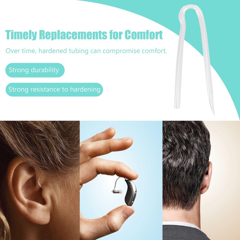 10pcs Hearing Aid Tubes,Lightweight Hearing Aid Tubes NHS, Suitable for