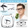MARE AZZURO Oversized Square Reading Glasses +4.0 Men Large Readers