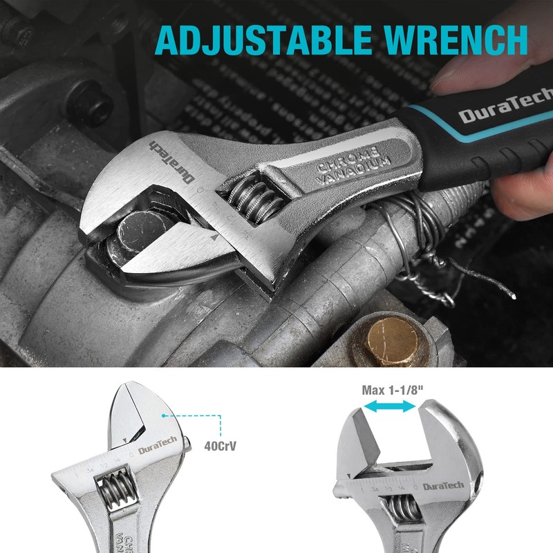 DURATECH 4-Piece Pliers Set, 8" Long Nose, 8" Slip Joint,
