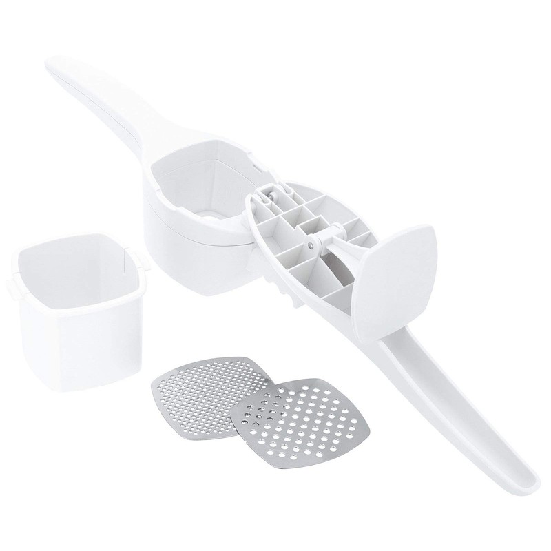 Judge Potato Masher, Stainless Steel, White