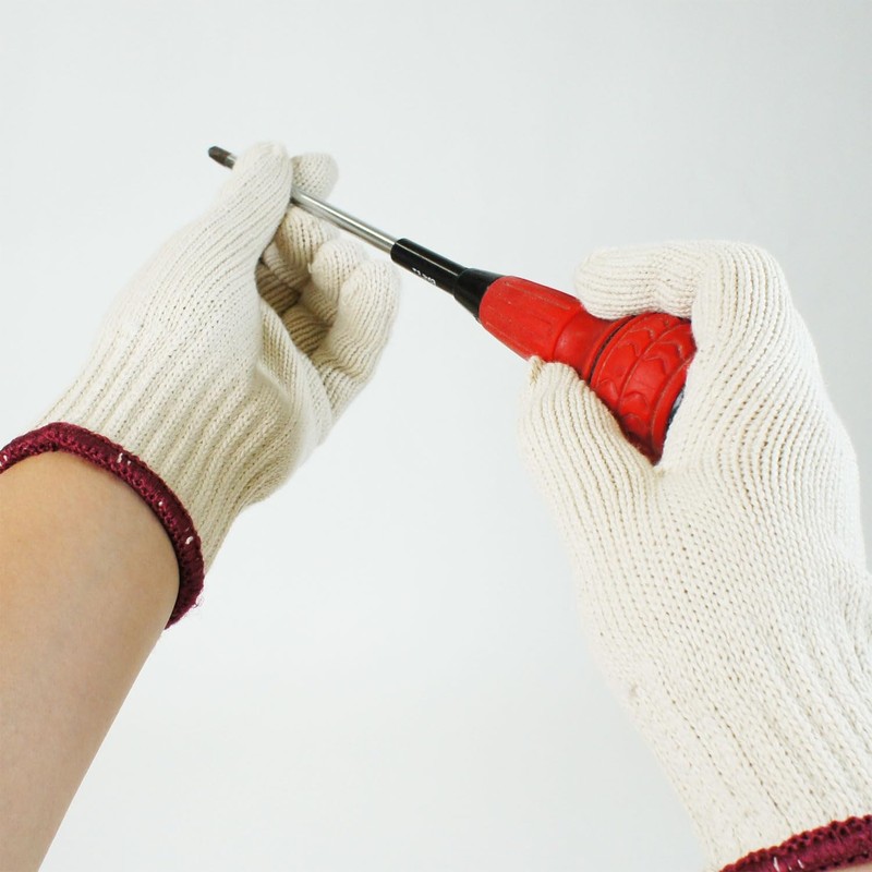 Ace Pure Cotton Work Gloves 750g 5-Thread Weave AG155 Free