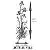 Iris Stencil - 16.5 x 52 cm - Reusable Flora