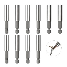 10 Pack Magnetic Extension Bit Holder, 1/4" Strong Hex Shank Screwdriver Bit Driver Set Can Holding Screwdriver Bits and Screws