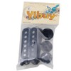 Yibuy Black Pickup Cover Guitar Parts Set with 1*Volume Knob/2*Tone
