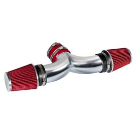 Rtunes Racing DUAL Short Ram Intake Kit + Filter Combo RED Compatible For 05-10 Grand Cherokee V8 / 06-10 Commander V8 / 06-10 Grand Cherokee 5.7L/6.1L SRT8 V8