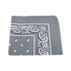 LIGHT GREY - Paisley Style Bandana Square Bikers Head Scarf