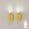 ThyFenno Battery Operated Crystal Wall sconces with Remote Control, 3