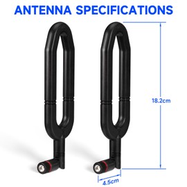 Superbat Dualband WiFi 2.4 GHz 5 GHz 5.8 GHz 6dBi RP-SMA Stecker Antenne (2er-Pack) für WLAN-Router