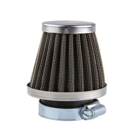 OxoxO 42mm Motorcycle ATV Oval Metallic Clip On Air Filter Silver