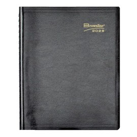 Brownline® 2026 Essential Daily Professional Planner, Four-Person Appointment Book, 12 Months, January to December, Twin-Wire Binding, 11" x 8.5", Black (CB960.BLK-26)
