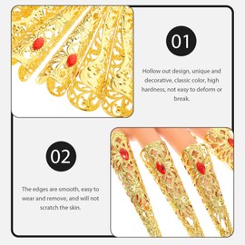 LALAFINA 20pcs Nail Ancient Queen Costume Accessory Nail for Parties Role Play and Smooth Edges for Comfortable Wear