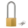 Puroma 1 Pack Keyed Padlock Waterproof Solid Brass Lock, 2.6