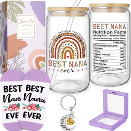 Grandma Gifts Nana Mothers Day Gifts for Grandma from Granddaughter Grandchildren Grandkids, Best Nana Gifts Basket Grandma Birthday Gifts for Gigi Grandmother, New Grandma Gifts w/ 16Oz Can Glass Cup
