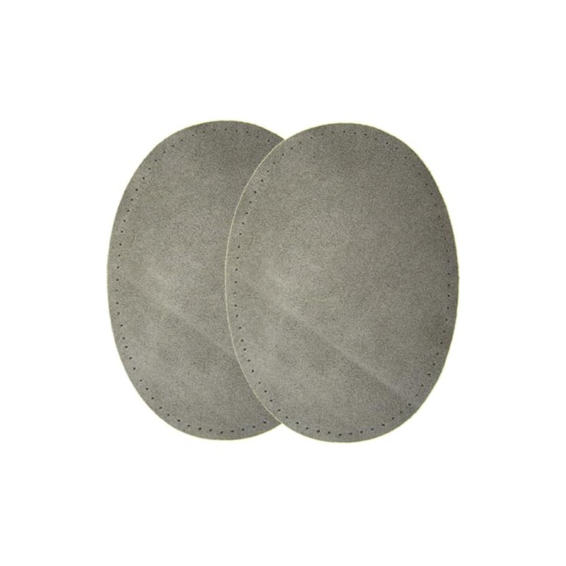 -2 Sew-on Large Natural Suede Leather Elbow Patches Size 4.75