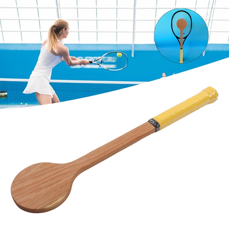 Tennis Pointer Spoon Wood Sweet Pointer Trainer Racket Swing Practice