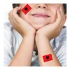 Womaha 30 Sheets Albania Flag Temporary Tattoos Fans Face Tattoo
