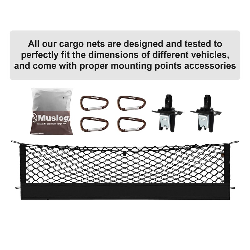Muslogy Truck Bed Cargo Net Trunk Netting Compatible with 2015-2022