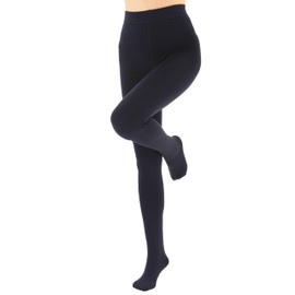 Paralinda Women's Thick Warm Fleece Lined Thermal Tights (Navy Blue,S)