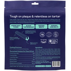 Finn Plaque Patrol Dental Chews | Triple-Action Defense Against Plaque, Tartar, and Bad Breath | for Small Dogs (Under 25 lbs)