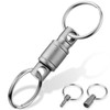 Titanium Quick Release Keychain, Detachable Key Ring Heavy Duty Swivel