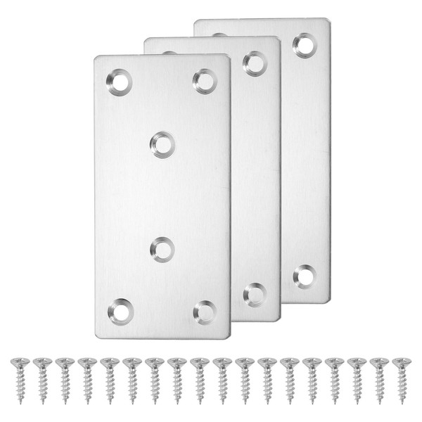 sourcing map 3 Set Flat Repair Plates, 2 x 4
