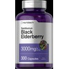 Horbäach Black Elderberry Capsules 3000mg | 300 Count | Sambucus