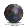 Reflective Football PU Glowing Sports Soccer Ball with Pump for