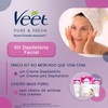 Veet Pure & Fresh, Bandas de Cera Depilatoria, Axilas y