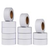 KIWIHUB 12 Pack White Flagging Tape, Non-Adhesive Plastic Ribbon Neon