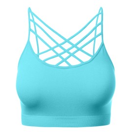 brasier deportivo para mujer, tirantes cruzados, bandeau, camisolas sin varillas, bralette, 102-menta ceniza, CH-M